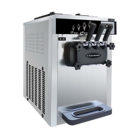 3 Flavor Table Top Ice Cream Machine – STAINLESS STEEL